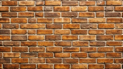 Wall Mural - Brown clear brick wall texture background with rough and rustic appearance