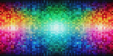 Wall Mural - Colorful square pixel mosaic background with a modern and abstract theme