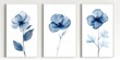 © Tunsale - Blue Flowers Posters. AI generated illustration.