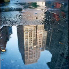 06090029 08 Capture reflections of city buildings in puddles or on glass surfaces for a creative urban aesthetic ar 169 v 61