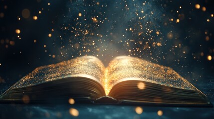 Magic Book with Golden Dust