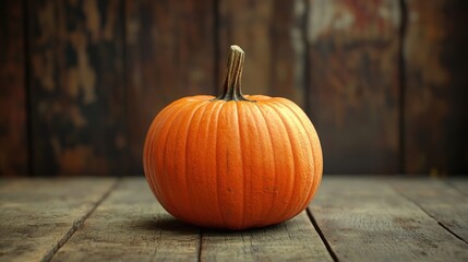 Wall Mural - Pumpkin to celebrate Halloween on a wooden background