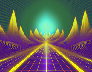 Retro Futuristic Background in a Dynamic Design