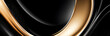 © Todd's Studio - A decorative background with flowing golden elements on a black backdrop, ideal for adding elegance to business cards.