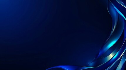 Poster - Blue Abstract Wave Background