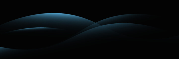 Wall Mural - Wave background with elegant blue neon wave effect. Premium design for wallpaper, banner, poster. vector