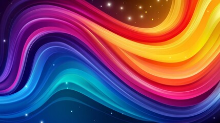 Wall Mural - Abstract Colorful Waves