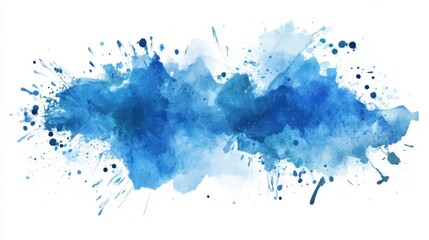 Canvas Print - Blue Watercolor Splash