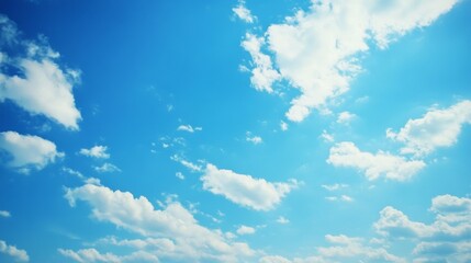 Wall Mural - Bright Blue Sky with White Clouds