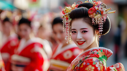 Poster - geisha woman