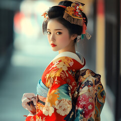 Canvas Print - geisha woman