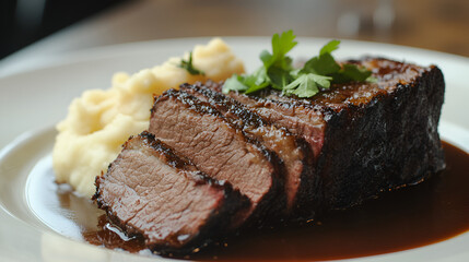 Wall Mural - beautiful illustration of delicious meat dish