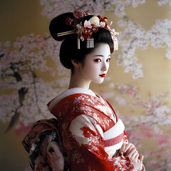 Wall Mural - Japanese woman