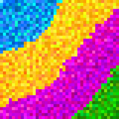 Poster - Colorful pixel background