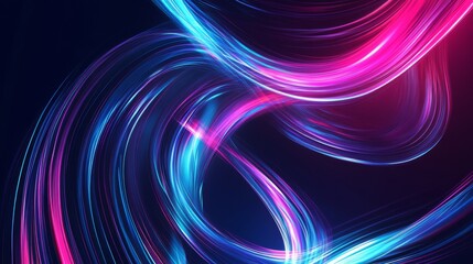 Poster - Colorful Abstract Light Trails