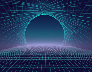 Retro Futuristic Background in a Dynamic Design