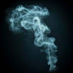 Sticker - Ethereal Blue Smoke on Black Background