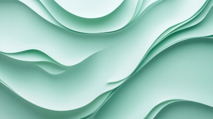 Sticker - Elegant Mint Waves