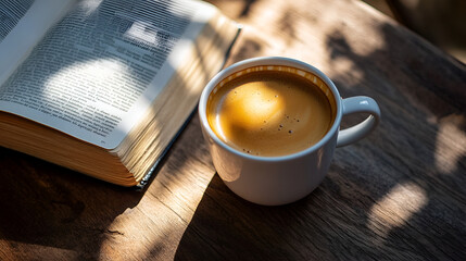 Canvas Print - a hot drink and a good book