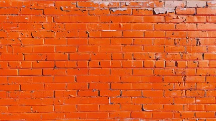 Brick wall painted orange