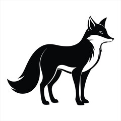 Wall Mural - fox silhouette vector