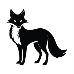 Wall Mural - fox silhouette vector