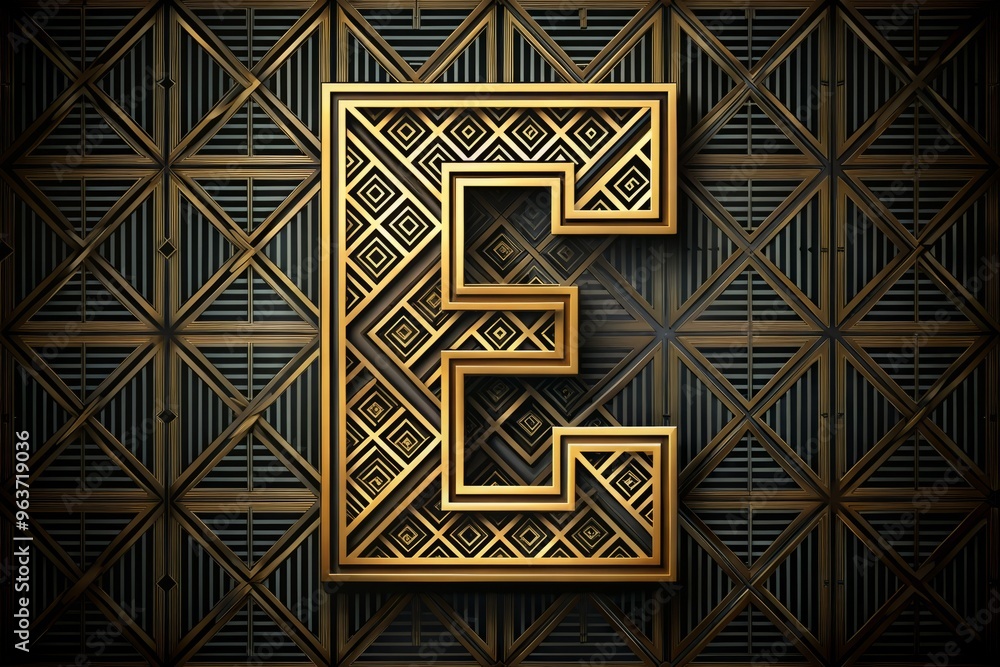 An elegant, Art Deco-inspired letter 