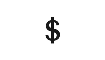 USD dollar symbol on a white background