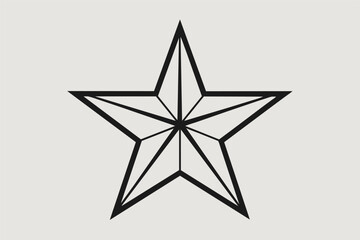 Aufkleber - Simple geometric star shape.  Graphic design element for logo, pattern, and web design.