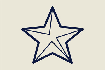 Aufkleber - Simple geometric star shape. Graphic design element for logo, pattern, and web design.