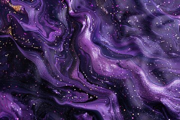 Wall Mural - A detailed view of a textured purple and black material, suitable for use in abstract art, design, or as a background element