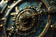 © Ева Поликарпова - A close-up shot of a clock face with a golden finish