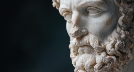 Canvas Print - Close-up of a detailed stone sculpture