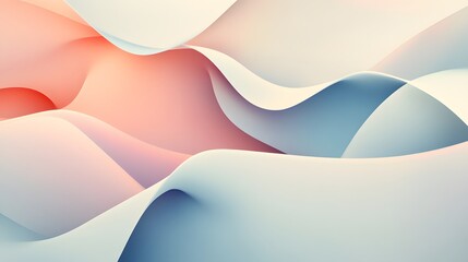 Canvas Print - Abstract Swirling Shapes in Pastel Hues