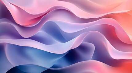 Wall Mural - Abstract Wavy Gradient Background in Pink, Purple, and Blue Hues