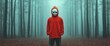 © 2D_Jungle - A person in a red hoodie stands in a forest