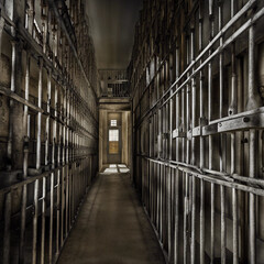 scary prison illustration background