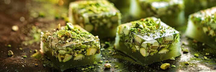 Sticker - Savory Middle Eastern treat featuring crunchy crushed pistachios and rich pistachio flavor.