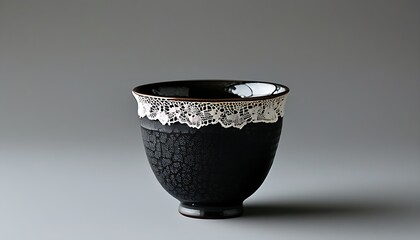 black and white bowl