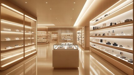 A visually stunning modern retail store interior design