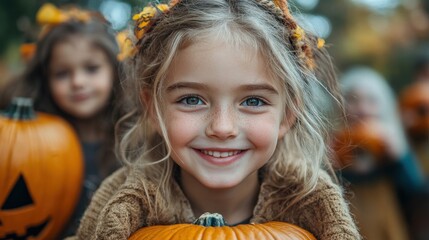 Wall Mural - family hosting a halloween costume parade in their backyard, kids showing off their creative outfits