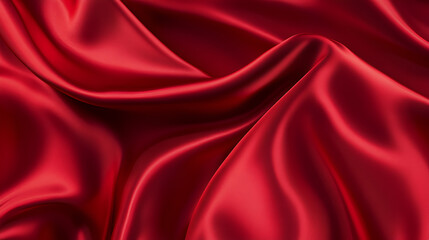 Wall Mural - Red Silk Fabric Background - Perfect for Design Projects