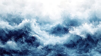 Canvas Print - Turbulent Ocean Waves