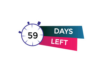 59 days left, icon, stile, timer, countdown, clock, time,  background, template, 59 days left, countdown, sticker, left banner, business, sale, label button
