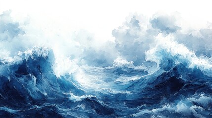 Canvas Print - Ocean Waves Painting