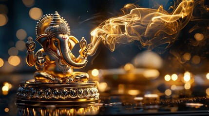 Golden Ganesha Statue