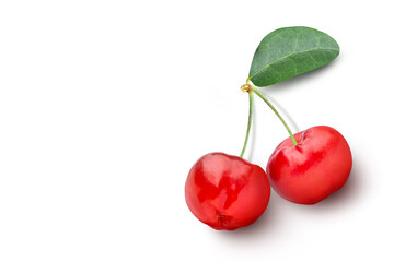 Sticker - Acerola cherry isolated on white