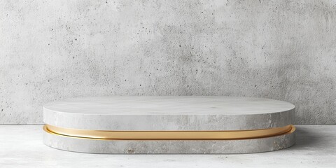 Sticker - Concrete podium with gold trim