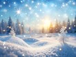 © design vector - Abstract Snowy Scene with Bokeh and Frosty Texture smooth background