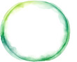 © vuang - Green watercolor circle frame
